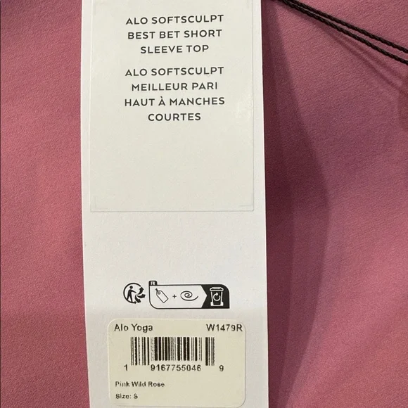 ALO YOGA | ✨NEW✨ ALO Softsculpt Precision Short Sleeve Top in Pink Wild Rose - Picture 7 of 7